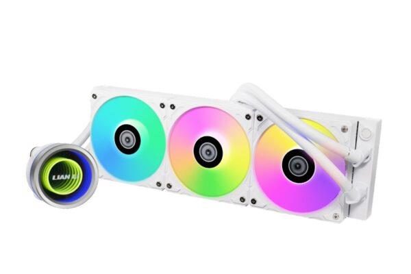 LIAN LI GALAHAD II TRINITY 360 WHITE – AIO GPU LIQUID COOLER WITH ARGB FANS