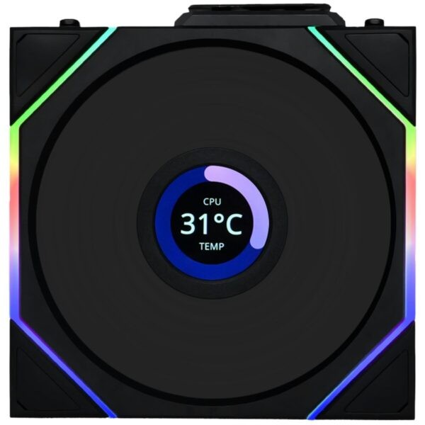 Lian Li UNI FAN TL-LCD Wireless 120 Black 1pc Case Fan - No Controller Included