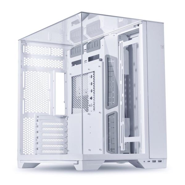 LIAN LI O11 VISION WHITE – WHITE EATX(UNDER 280MM)/ATX COLUMNLESS TOWER PC CASE