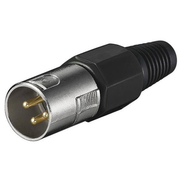 GOOBAY MICROPHONE PLUG ΕΝΩΤΙΚΟ ΚΑΛΩΔΙΩΝ 3PIN ΜΑΥΡΟΣ  ΜΑΥΡΟ  11749