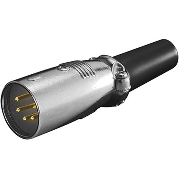 GOOBAY MICROPHONE PLUG ΕΝΩΤΙΚΟ ΚΑΛΩΔΙΩΝ 5PIN ΜΑΥΡΟΣ  ΜΑΥΡΟ  11956