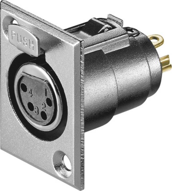 GOOBAY XLR 187-4 G ΕΝΩΤΙΚΟ ΚΑΛΩΔΙΩΝ XLR FM 4 PIN ΑΝΟΞΕΙΔΩΤΟ ΑΤΣΑΛΙ  11972