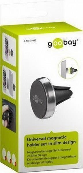 GOOBAY MAGNETIC BRACKET SET SLIM BLACK - SILVER