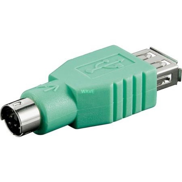 GOOBAY ADAPTER USB A FEMALE TO PS  2 CONNECTOR GREEN, 68919