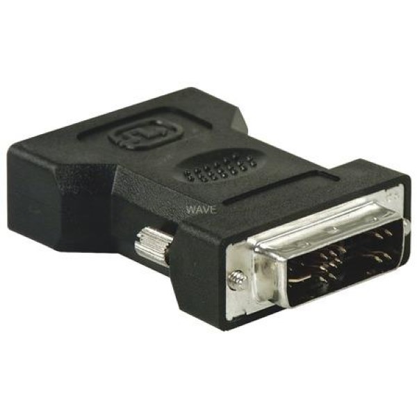 GOOBAY MONITOR ADAPTER BLACK, DVI-I CONNECTOR - VGA CONNECTOR, BULK