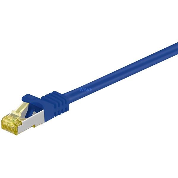 GOOBAY PATCH CABLES RJ-45 S  FTP WITH CAT7 RAW CABLE BLUE, 25 CM, LSZH HALOGEN-FREE