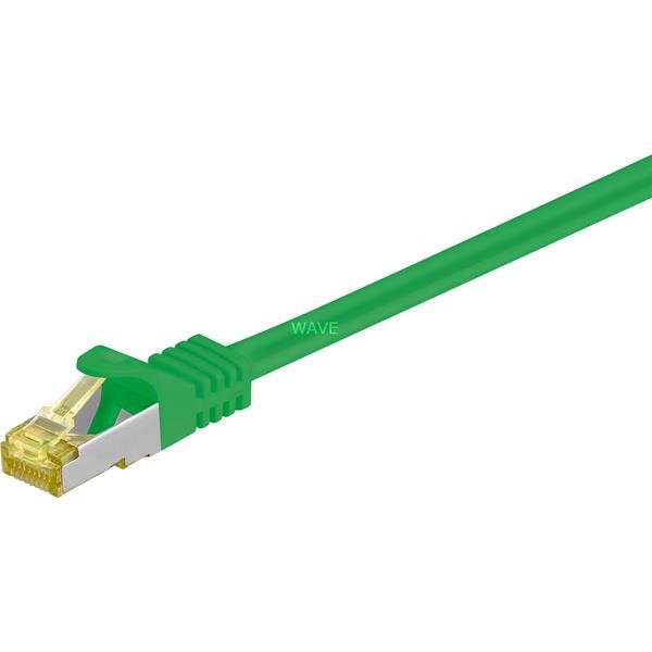 GOOBAY PATCH CABLES RJ-45 SFTP, M. CAT 7 RAW CABLE GREEN, 25CM