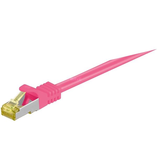 GOOBAY PATCH CABLES RJ-45 SFTP, M. CAT 7 RAW CABLE PINK, 1 METER