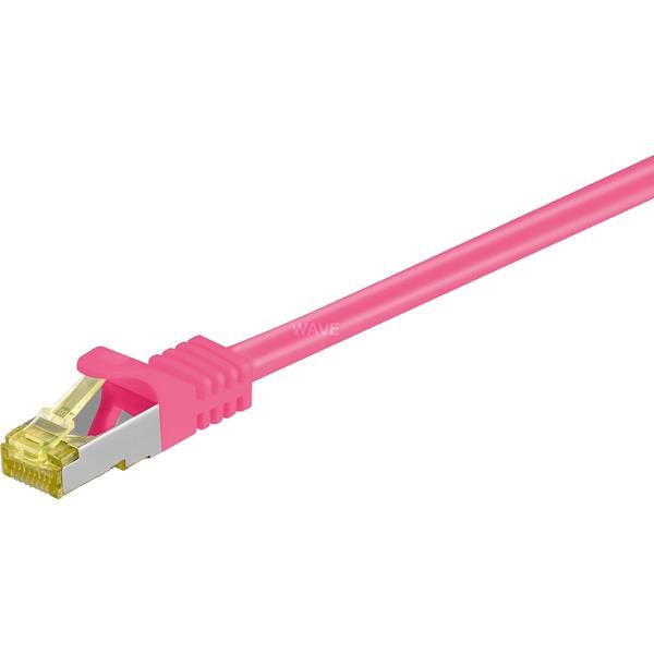 GOOBAY PATCH CABLES RJ-45 SFTP, M. CAT 7 RAW CABLE PINK, 2 METERS