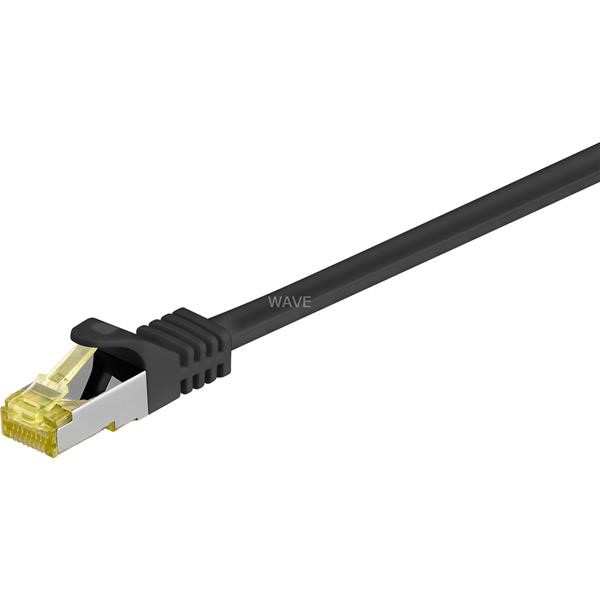 GOOBAY PATCH CABLES RJ-45 SFTP, M. CAT 7 RAW CABLE BLACK, 3 METERS