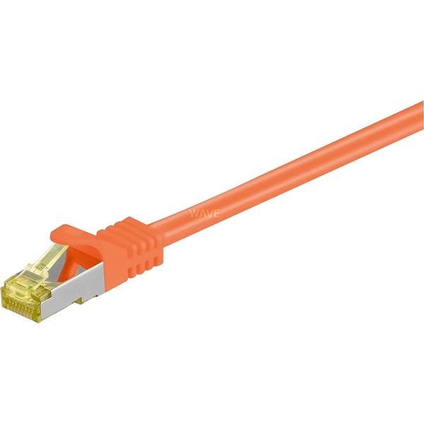 GOOBAY PATCH CABLES RJ-45 SFTP, M. CAT 7 RAW CABLE ORANGE, 15 METERS, HALOGEN-FREE
