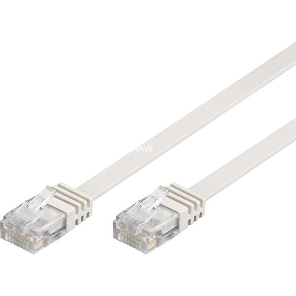 GOOBAY PATCH CABLES RJ-45 PLUG  RJ-45 CONNECTOR WHITE, 100CM, FLAT, CAT.5E U  UTP