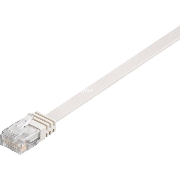 GOOBAY PATCH CABLE RJ45  RJ45 CAT.6 U  UTP WHITE, 1 METER FLAT CABLE