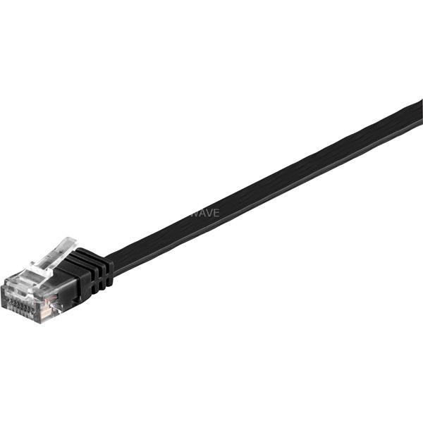 GOOBAY PATCH CABLE RJ45  RJ45 CAT.6 U  UTP BLACK, 5 METERS, FLAT CABLE