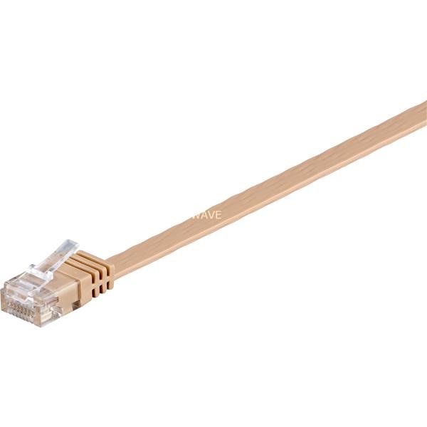 GOOBAY PATCH CABLE RJ45 PLUG  RJ45 PLUG CAT.6 U  UTP BROWN, 15 METERS, FLAT CABLES