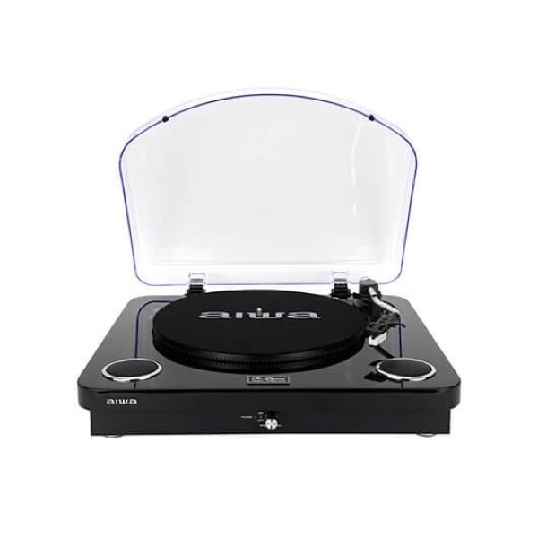 TURNTABLE AIWA GBTUR-120BKMKII BLACK 3XVELOP / 33-45-78 / USB / SD / RCA / BT / FM 2X5W RMS GBTUR-120BKMKII