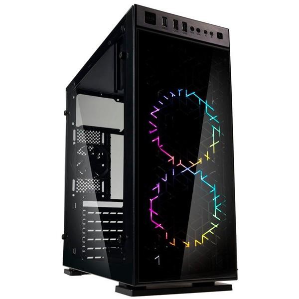 Kolink Inspire K1 RGB Midi-Tower, Tempered Glass PC Case - black