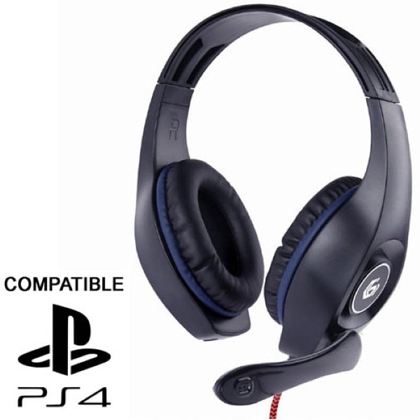 GEMBIRD GAMING HEADSET WITH VOLUME CONTROL PC/PS4 BLUE-BLACK