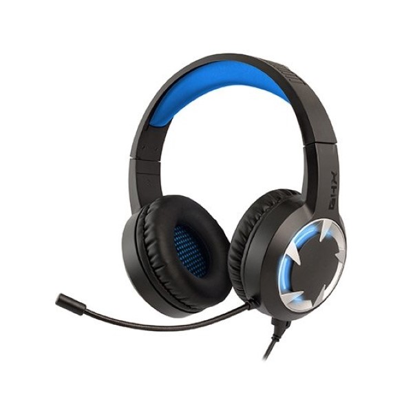 NGS HEADPHONESSMICRO GAMING GHX-510 BLACK / BLUE JACK 3.5MM CABLE 2.2 M / USB / ADAPT. JACK DOUBLE JACK GHX-510