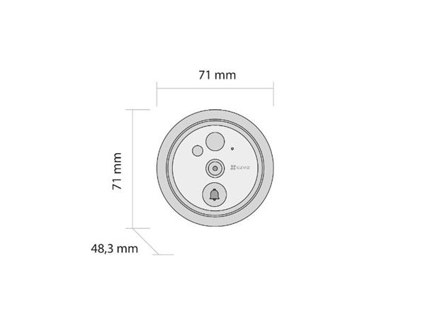 Hikvision Ezviz Wire-Free Peephole Doorbell Hp4 Hp4