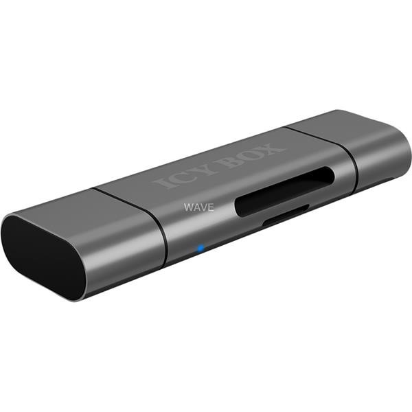 ICY BOX IB-CR200-C USB TYPE-C, SD CARD READER, SDHC, SDHC UHS-I SDXC, MICROSD, MICROSDHC, MICROSDXC, MMC MICRO-1X USB 3.0, USB-A 1 X 3.0 EXTERNAL ANTHRAZIT