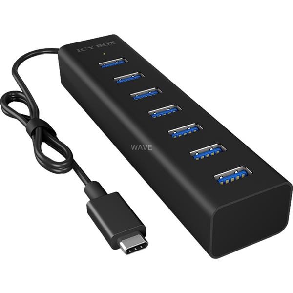 ICY BOX IB-HUB1700-C3, USB HUB USB HUB 7X USB 3.0 BLACK