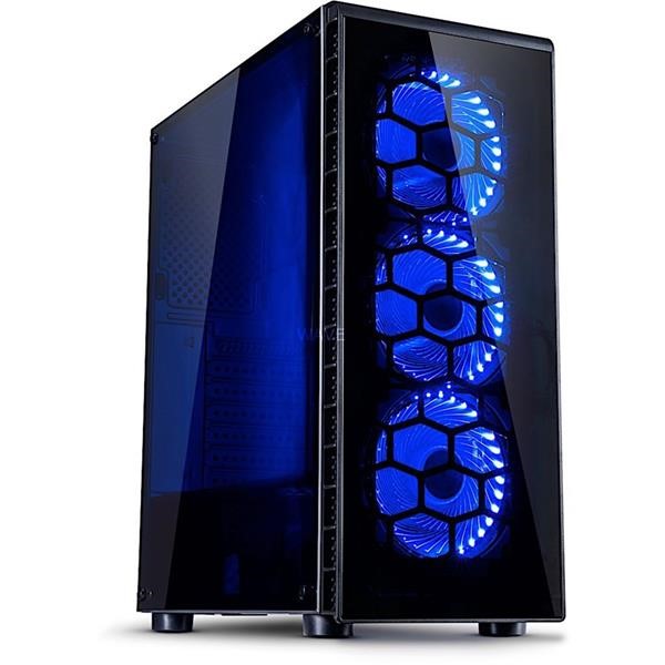 INTER-TECH CXC2, TOWER CASE BLACK, FRONT MADE OF TEMPERED GLASS, THE SIDE PANEL FROM ACRYLIC