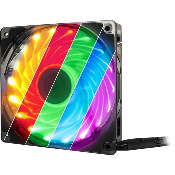 INTER-TECH ARGUS L-12025 AURA RGB, CASE FAN BLACK - TRANSPARENT