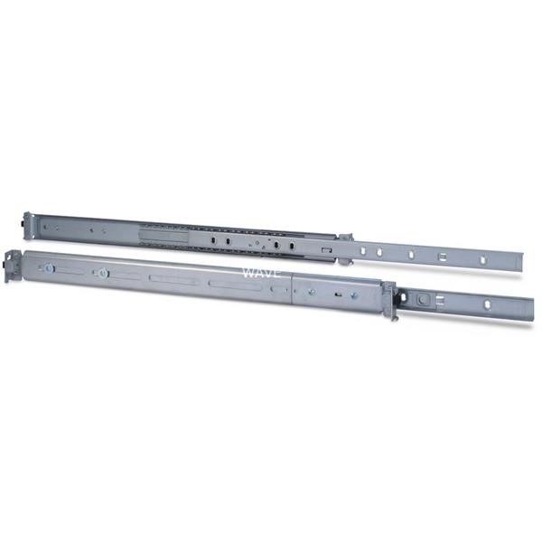 INTER-TECH 1U TELESCOPIC RAIL SET 455 MM, MOUNTING RAILS  GRAY