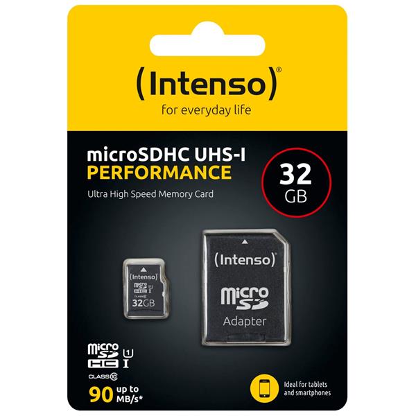 INTENSO MICROSDHC 32GB CLASS 10 UHS-I U1 PERFORMANCE