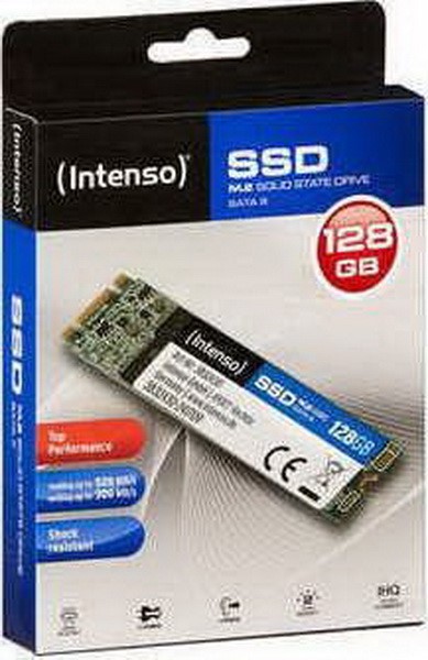INTENSO TOP 128 GB, SOLID STATE DRIVE 128 GB READ: 520 MB / S, WRITING: 300 MB / S SATA 6 GB / S, M.2 2280