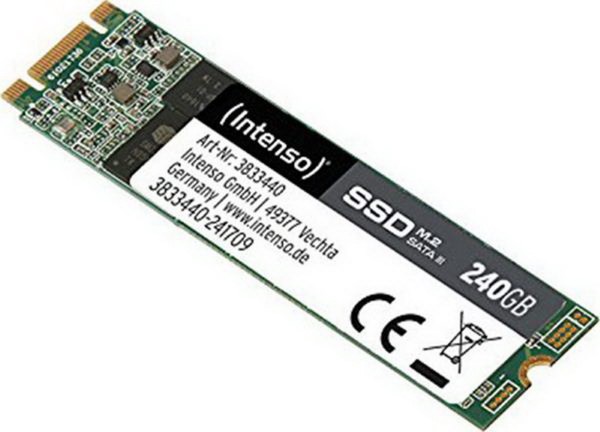 INTENSO HIGH PERFORMANCE 240 GB, SOLID STATE DRIVE READ 240 GB: 520 MB / S, WRITING: 500 MB / S SATA 6GB / S | M.2-DESIGN
