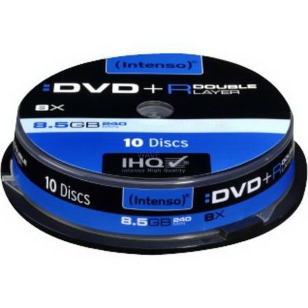 INTENSO 8.5GB DVD + R DL, DVD BLANK PIECE OF CAKE BOX 10 NO 8-FOLD, 10 PIECES