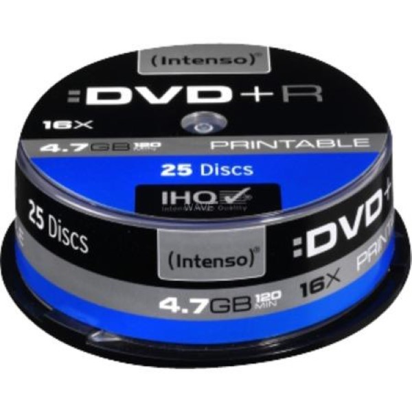 INTENSO DVD - R 4.7GB BLANK DVDS 16X, 25 PIECES