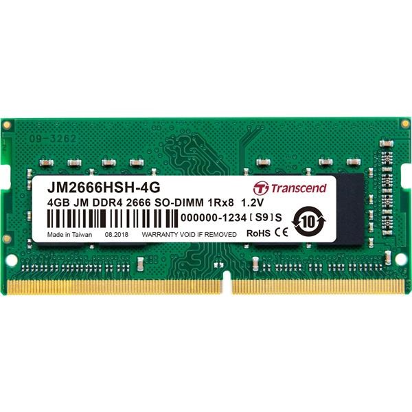 TRANSCEND SO-DIMM 4 GB DDR4-2666 SR, MEMORY JM2666HSH-4G, JETRAM