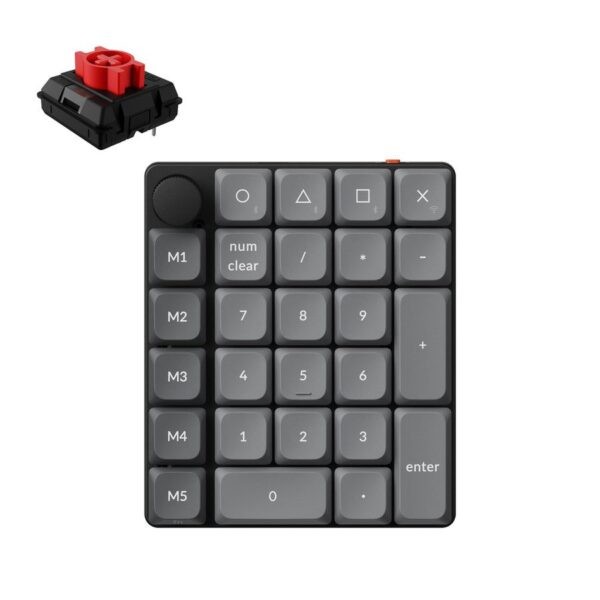 Keychron K0 Max QMK Wireless Custom Num Pad Mechanical Low Profile Red Switch RGB Hot-Swap