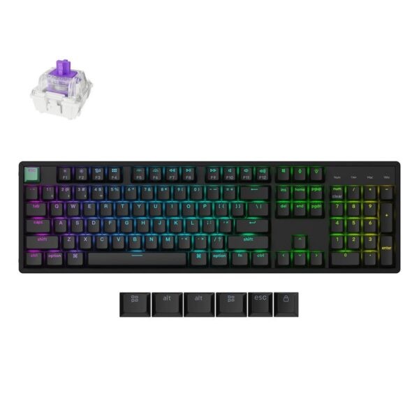 Keychron K10 HE Shine-Through Wireless Magnetic Hall Effect RGB Keyboard 100% US Layout