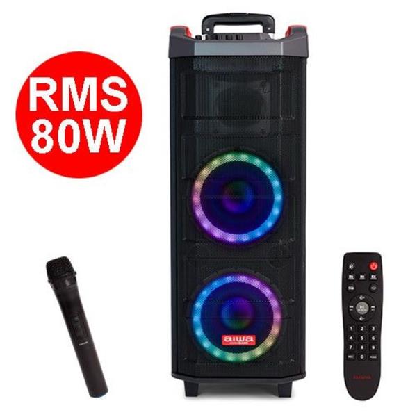 AIWA PORTABLE TWS TROLLEY PARTY SPEAKER RGB LIGHTING RMS 80W