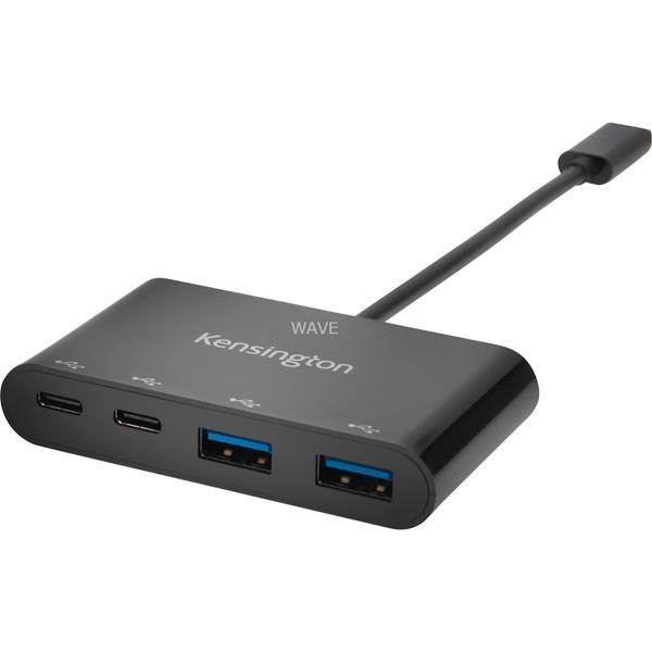 KENSINGTON CH1000 USB-C 4-PORT HUB, USB HUB 2X USB 3.0 TYPE A | 2X USB 3.0 TYPE-C