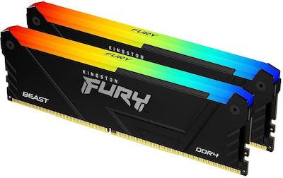 KINGSTON Memory FURY Beast RGB DDR4  3600 16GB KIT OF 2