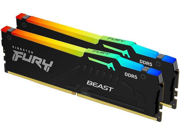 KINGSTON  FURY Beast Black RGB DDR5 6000MT/s  64GB KIT OF 2 EXPO