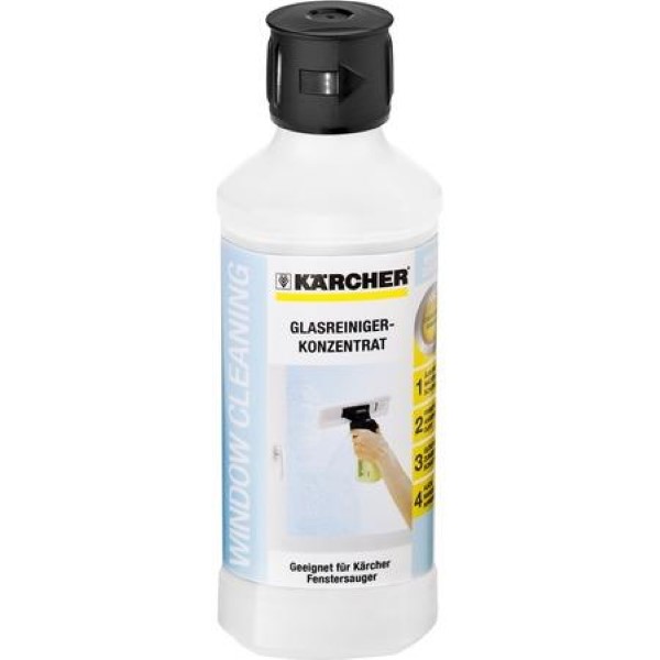 KÄRCHER GLASS CLEANER CONCENTRATE, CLEANER WHITE, 500ML, RETAIL