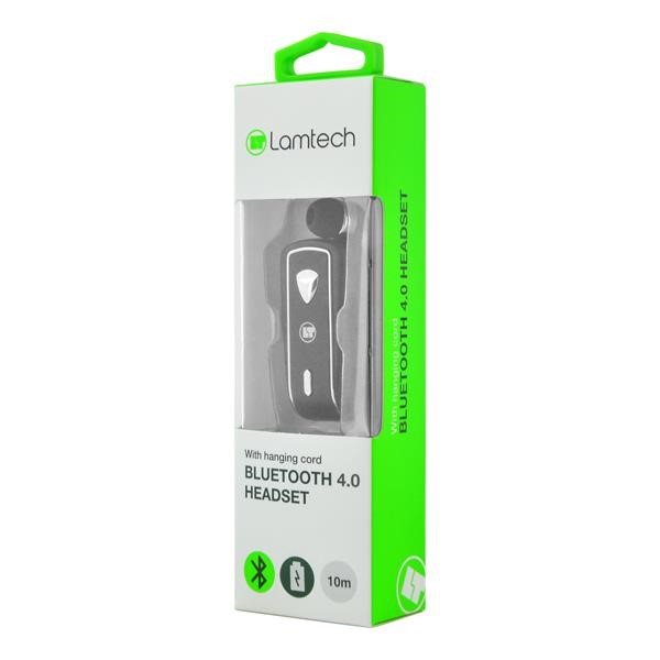 LAMTECH BLUETOOTH 4.0 EARPHONE BLACK (HANGING CORD)