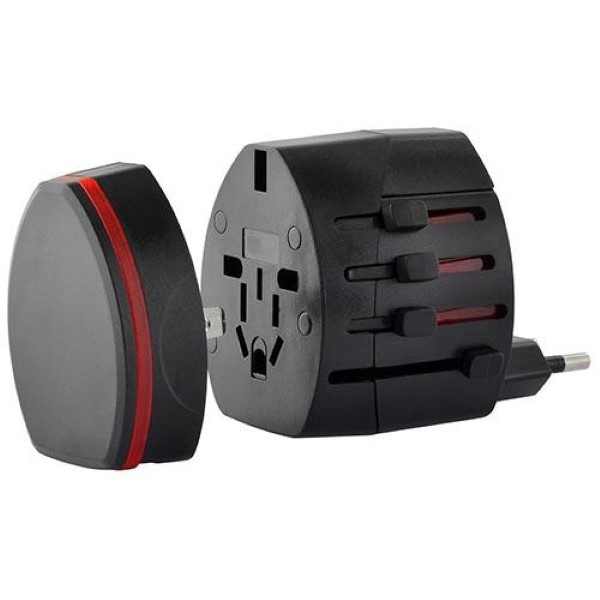 LAMTECH UNIVERSAL TRAVEL POWER ADAPTER BLACK