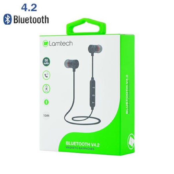 LAMTECH BLUETOOTH V4.2 MAGNETIC EARPHONES