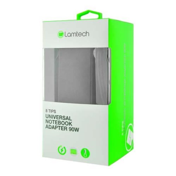 LAMTECH UNIVERSAL NOTEBOOK ADAPTER 90W 19V-20V 8 TIPS