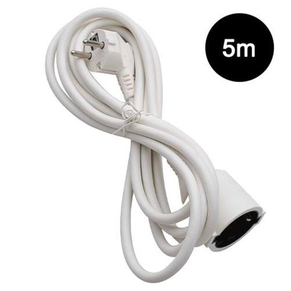 LAMTECH EXTENSION CORD WITH CHILDREN PROTECTION 5M WHITE