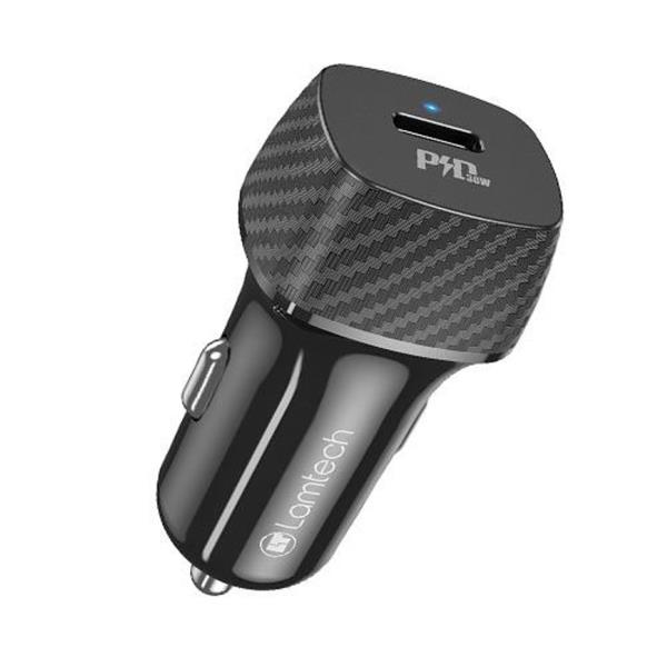 LAMTECH PREMIUM FAST IN-CAR CHARGER TYPE-C PD30W BLACK