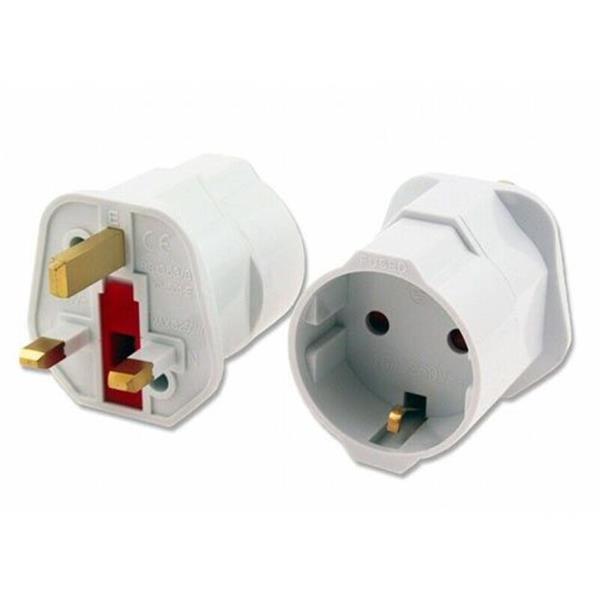 LAMTECH UK 13A TO EU SCHUKO TRAVEL ADAPTER