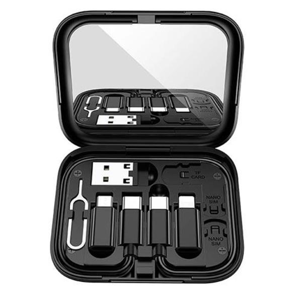 LAMTECH ALL-IN-ONE CHARGING DATA CABLE SET WITH STORAGE CASE